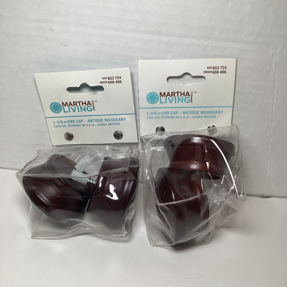 Martha Stewart Living 1-3/8 in End Cap Antique Mahogany 2 Packs 4 Total 653724